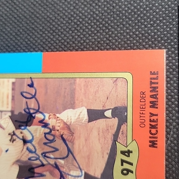 Mickey mantle sighned card 1980 87 ssp baseball immortals Inpersonauthentication - Picture 6 of 14